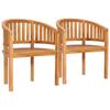 Day and Night - Day and Night Banana Chairs 2 Units Solid Teak Wood