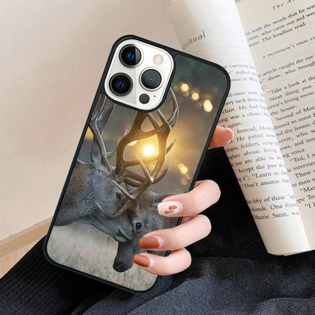 Beautiful Nature Wild Reindeer Moose Stag Phone Case Back Cover for iPhone 17 Air 16 15 14 13 11 12 Pro Max Plus