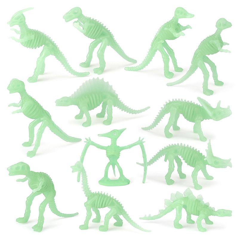 Detailed 12-model Dinosaur Skeleton Set Ideal For Kids Educational Play And Collecting