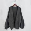 Autumn Winter New Casual Knitted Sweater Cardigan Jacket Loose Long Sleeve Solid Color Mid-length Sweater Women Cardigan Jacket
