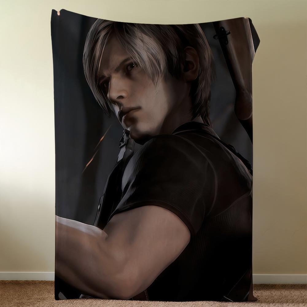 Leon Scott Kennedy R-ResidentS-ES Blanket Throw Super Cosy Plush Living Room Sofa Couch Childish Birthday Gifts