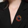 European & American Fashion Crystal Flower Brooch: Alloy, Diamond Women's Clothing Accessory