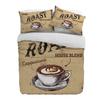 Coffee Retro Style Cappuccino Duvet Cover With Pillow Case Custom 3pcs Bedding Set Quilt Cover Double Bed Home Textile