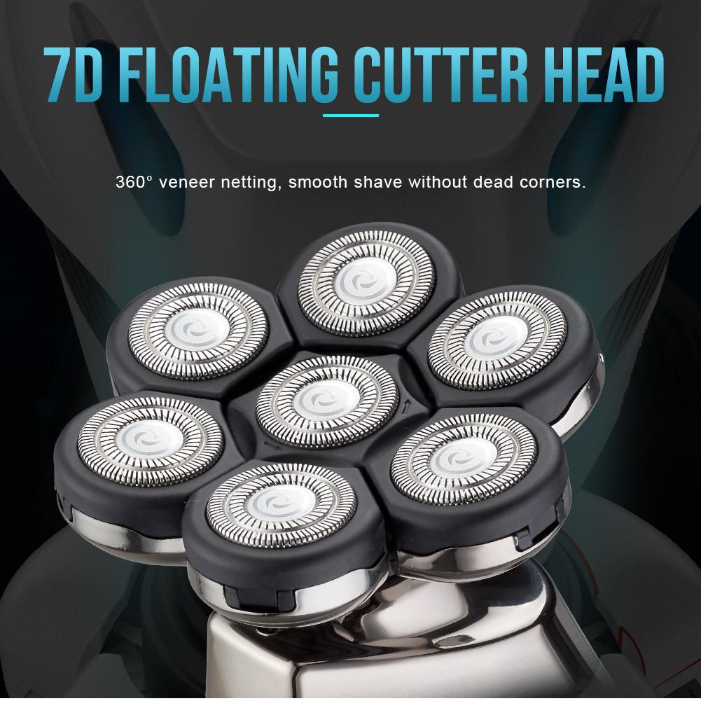 Razors for Men 5 In1 Bald Head Shaver 7 Head Electric Razor for Men Face and Head Smooth Waterproof Cordless