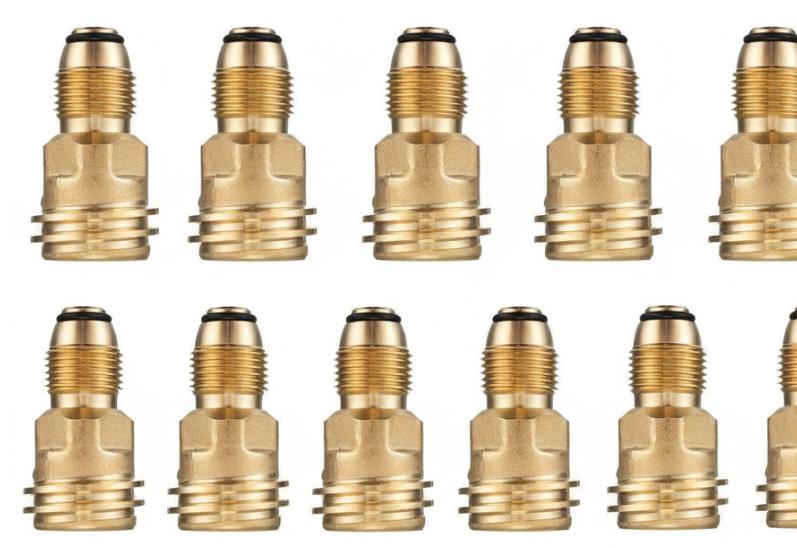 1/2/5/10PCS Connector Propane LP TANK POL Service Valve to QCC Outlet Brass Adapter Parts