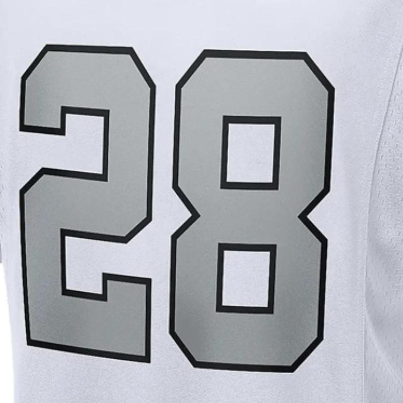 Nike Nfl Las Vegas Raiders (Josh Jacobs) Casual Digital Print Short Sleeve T-Shirt Men T-Shirt White 67NMORGA8DF-2KB