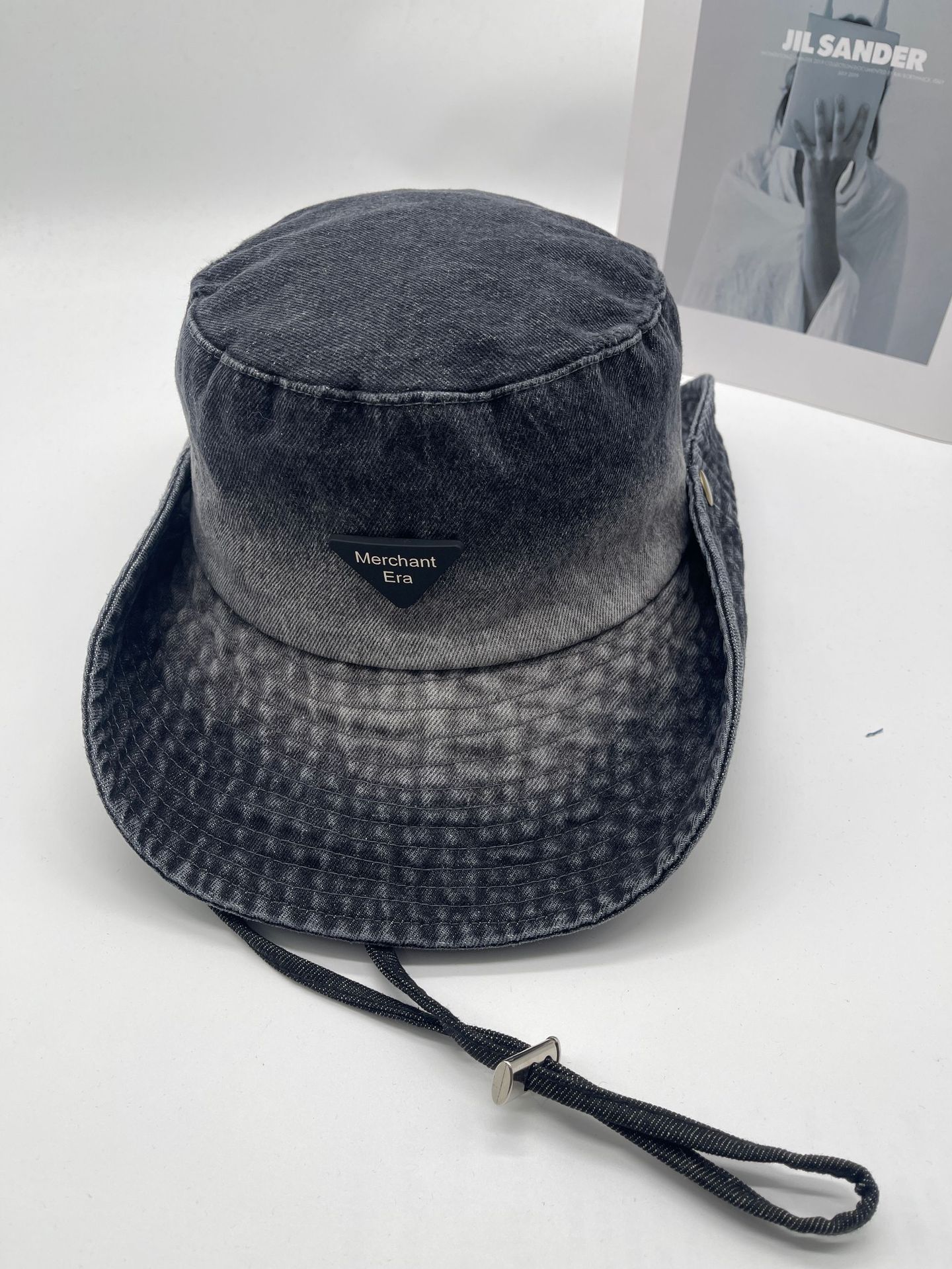 

Ковбойская шляпа-ведро для отдыха на природе, женская шляпа с защитой от ультрафиолета, для походов, путешествий, пар, универсальная шляпа для рыбалки M（56-58cm） чёрный