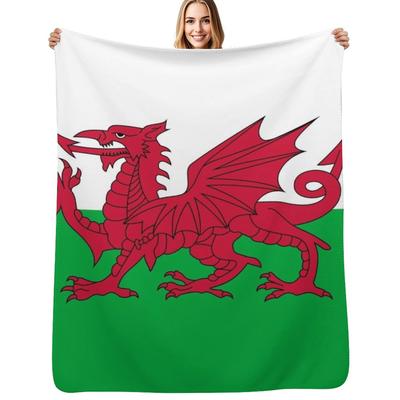 Vlajka Walesu Velšská vlajka Přehozový deka Praní v pračce Měkká teplá deka