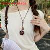 Bohemian Acorn Resin Necklace With Geometric Pendant For Women Summer Fashion
