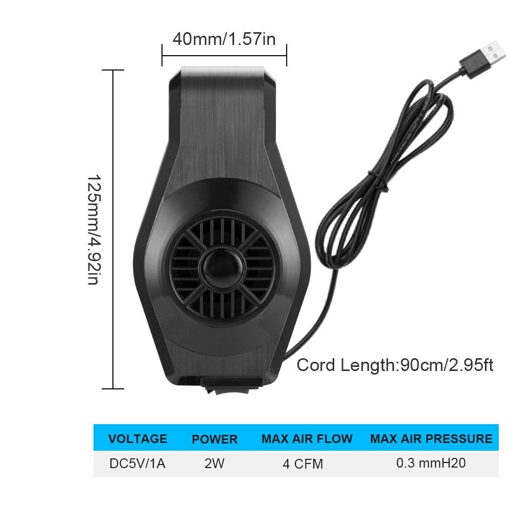 2W USB Fish Tank Fan Single Head Mini Aquarium Fish Tank Cooling Fan Reduce Water Temperature Adjustable Shrimp Tank