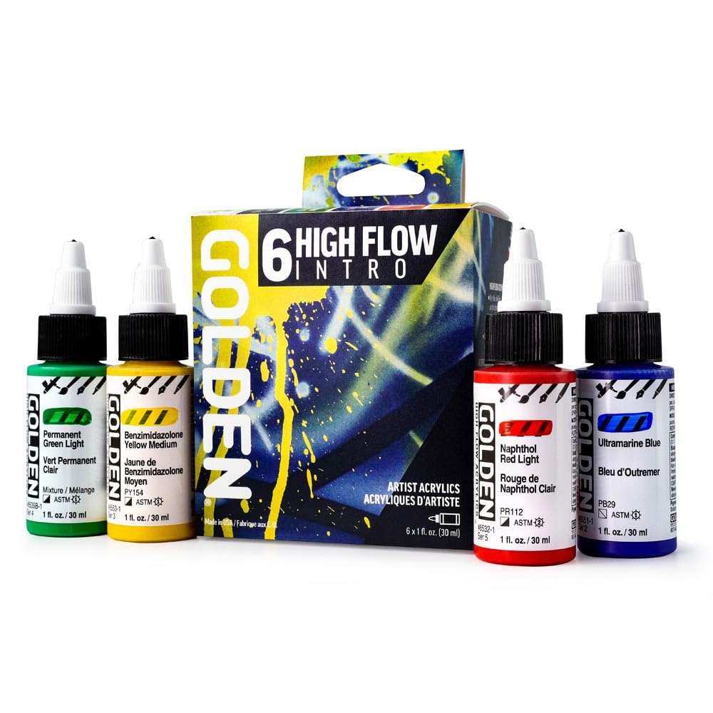 

Golden Acrylic High Flow 068 30ml Intro 6 color set 13120068