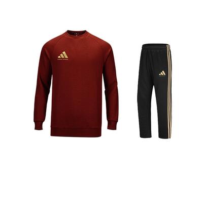 Pullover Round Neck Long Sleeve Sweatshirt Simple Comfortable Fashion Long Pants Casual Sports Suit Unisex Suit ACLLSPS3CS-RG+TR30PT-BG
