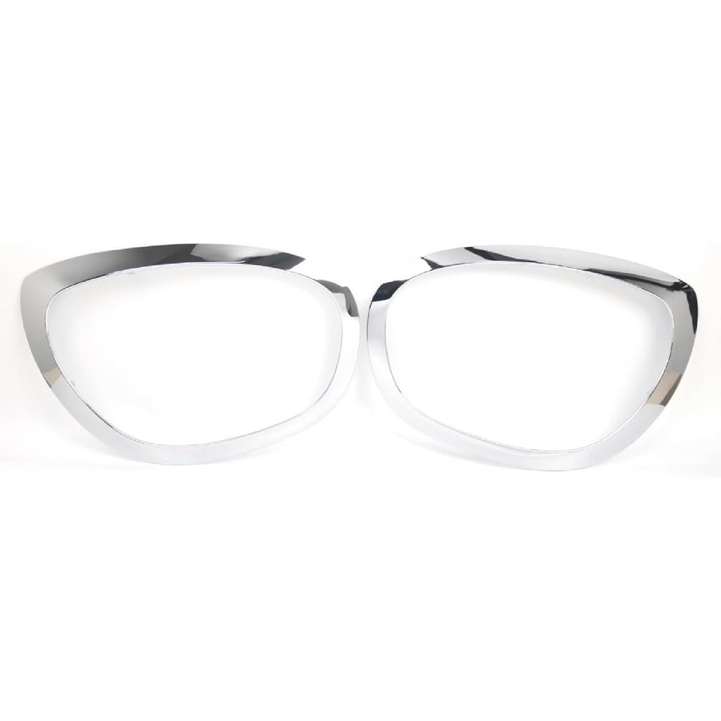 Compatible For BMW Mini Cooper Countryman F60 2017-2021 Chrome Headlight Ring Bezel Trim Surround Cover Left Right 51137388117 51137388118(1Pair)