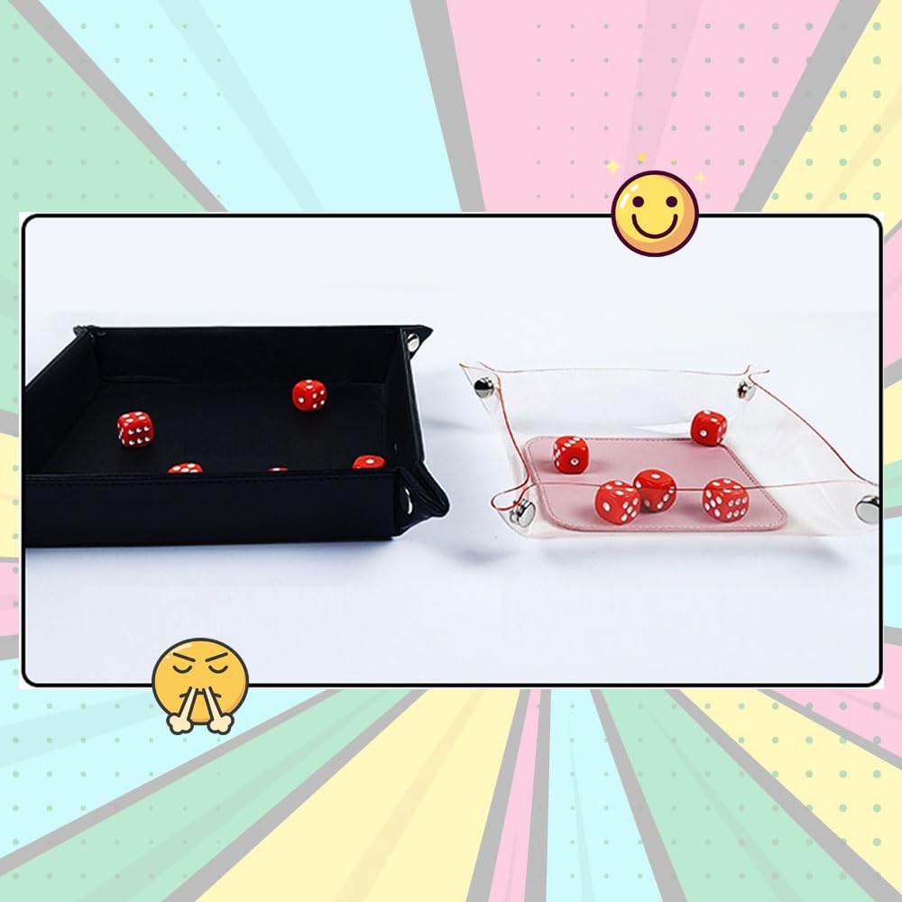 Foldable Dice Dice Stylish Tabletop Dice Tray for MTG Table and Cards Peach&life Tray, Mat, RPG, DND, Games, Accessories, Games, (Black)