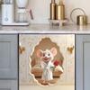 Cute Little Mouse Rose Kitchen Dining Room Home Background Beautification and Decoration Wall Stickers
