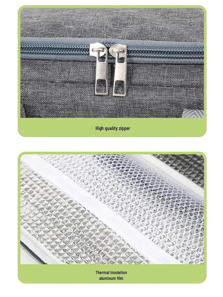 Cationic Insulated Large Capacity Lunch Handbag