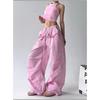 VIONA American Retro Hot Girl Hip Hop Letter Wide-Leg Pants Women Loose Pleated Design Dancing Trousers Summer Quick-Dry Pants