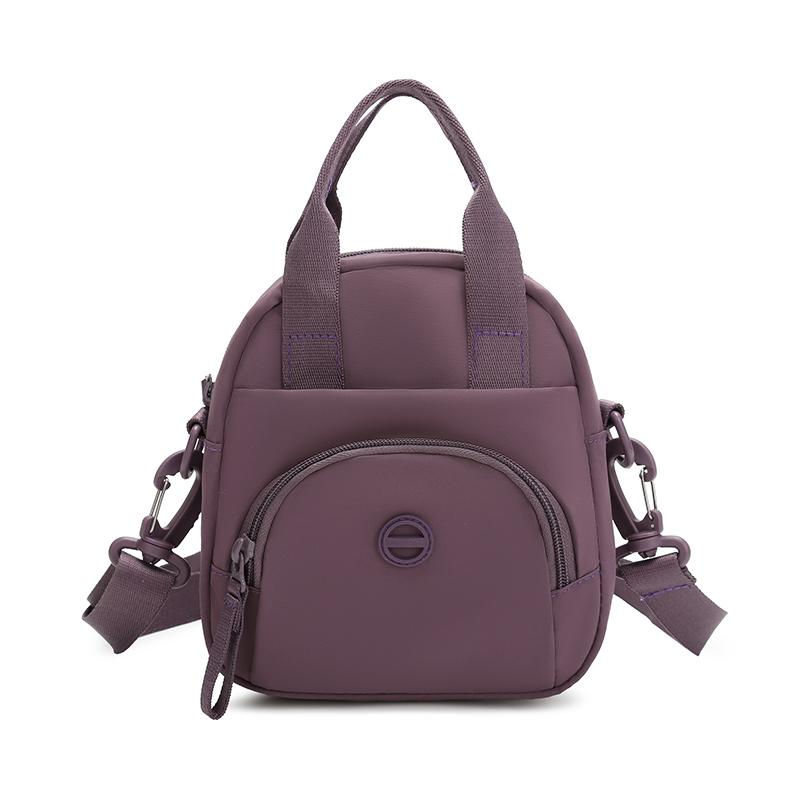 Women's Solid Color Nylon Bag Large Capacity Mobile Phone Bag Shoulder Bag Crossbody Bag