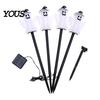 Solar Powered Yard Stakes 4Pcs/Set Halloween Ghost Stake Light, 4-in-1 Pumpkin with LED Outdoor Waterproof Garden Light Lights, Decorative