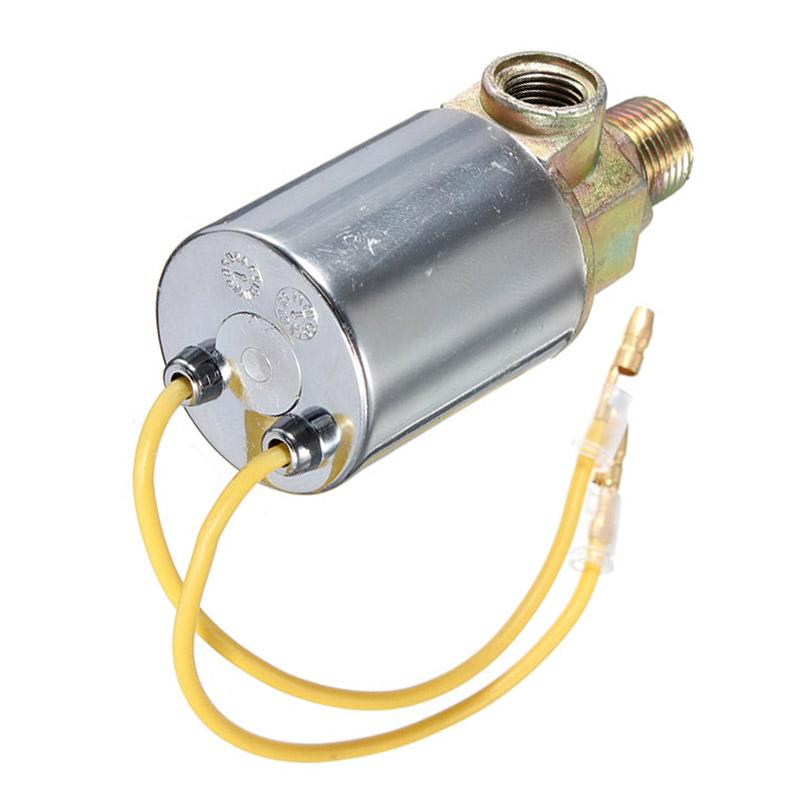 1/4 tommer 12V 24V 10A metall biltog lastebil lufthorn elektrisk magnetventil kraftig krom