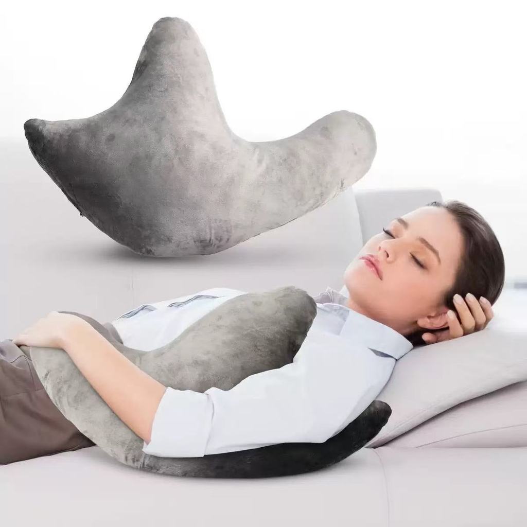 Modern Shoulder Support Pillow With Soft Short Plush Cover For Postoperative Comfort And Side Sleeping