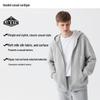 LUKKEN Men's American Style Broken Heart Hooded Zip-Up Cardigan Sweatshirt