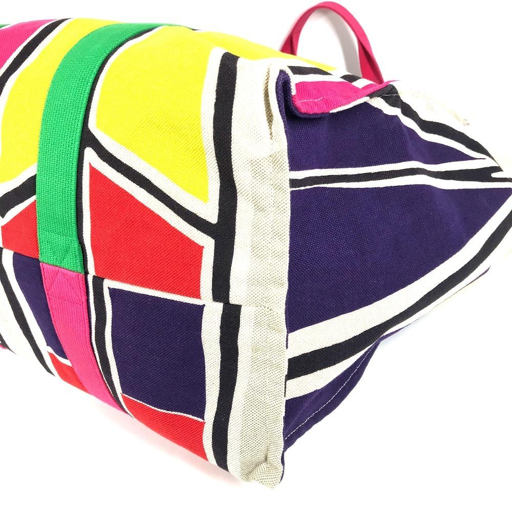 HERMES Tote Bag with pouch Sebas de Plage logo Shoulder Bag Multicolore