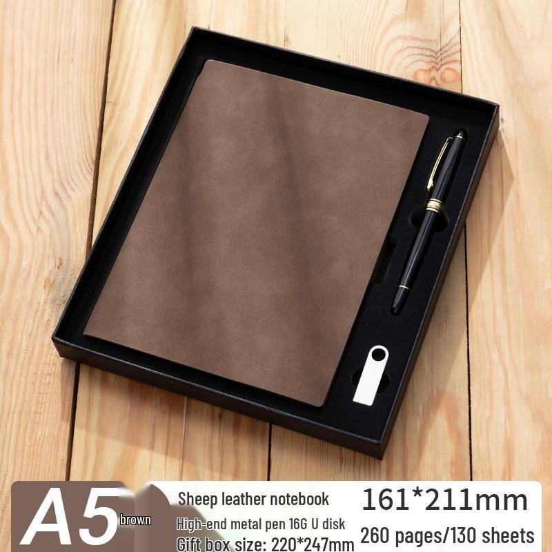 Thickened Sheepskin Business Notebook