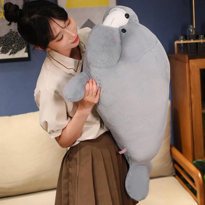28~85CM Big Seal Pillow Plush Popular Soft Sea Animal Huggable Pillow Soft Cute Seal Doll Aquarium Plush Toy Good Gift