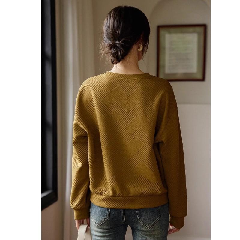Commuter Versatile Love Embroidery Texture Sweatshirt for Women In Autumn This Year's Fashion Sweatshirt