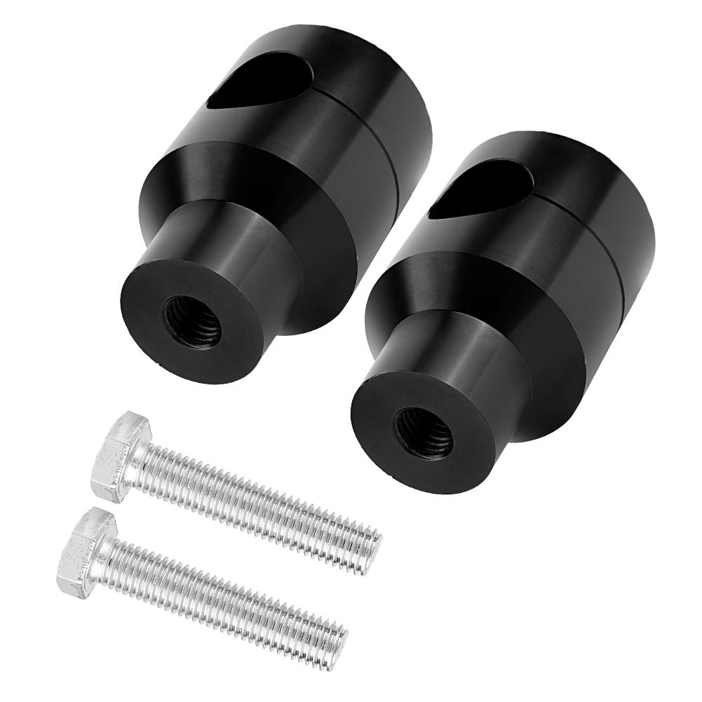 Pair Lift Handlebar Riser 22mm Aluminium Alloy for Motorcycle Modification (Black)