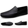 Mode Leder Herren Slipper Schuhe Luxusmarke Gummi Lässige Herrenschuhe Slip-on Atmungsaktive Flats Fahrschuhe Herren Große Größe 46 47