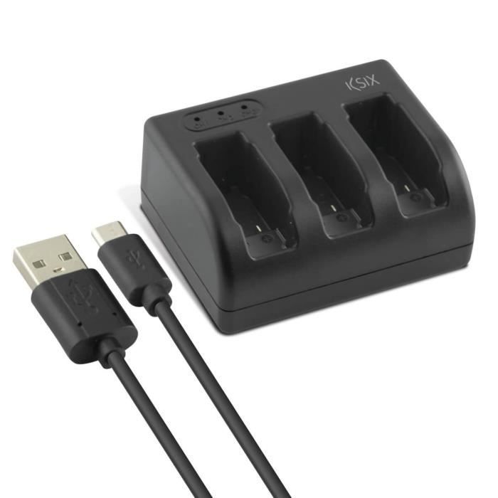 KSIX BXGO21 Chargeur 3 Batteries - Micro Usb