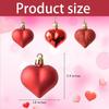 Heart-Shaped Multi-Finish Ornaments Perfect for Christmas Tree Decor Home Window Hanging Birthday Celebrations Festive Baubles