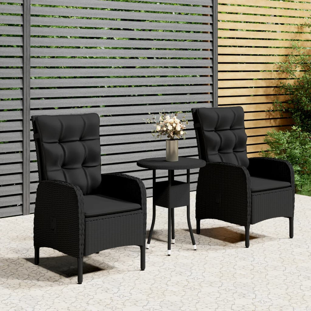 Ensemble de bistro de jardin 3 pcs Résine tressée