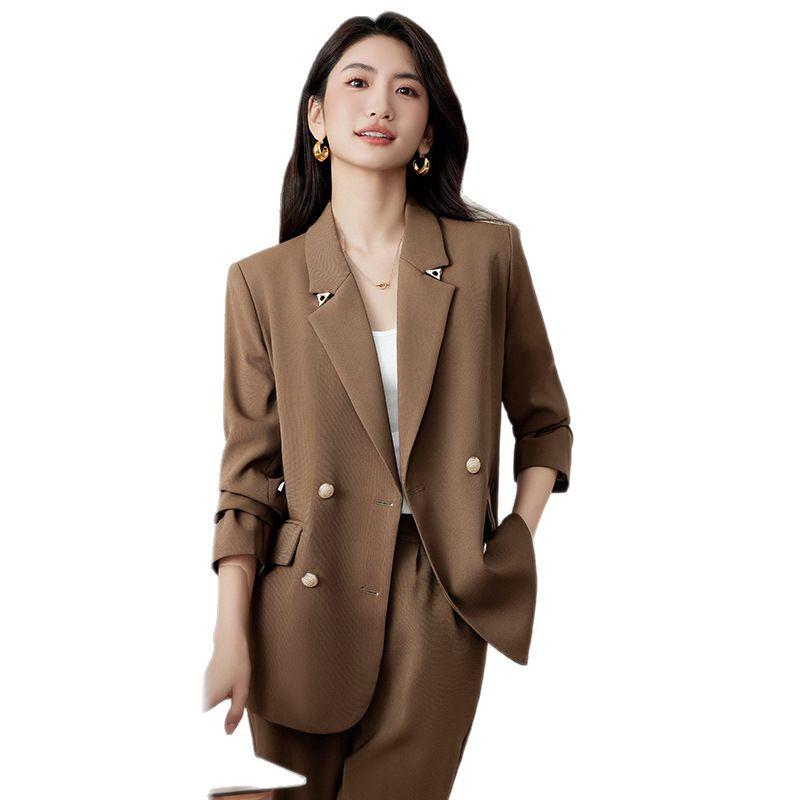 Women's High-End White Loose Silhouette Suit Set, 2025 Spring/Autumn Collection