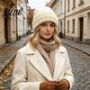 Comfortable Hiking Head Gear Satin Lined Knit Hat for Women Winter Warm Soft Beanies Fashion Stretchy Gift Friends in Frizz-free Hair Protection,
