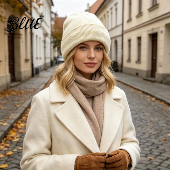 Comfortable Hiking Head Gear Satin Lined Knit Hat for Women Winter Warm Soft Beanies Fashion Stretchy Gift Friends in Frizz-free Hair Protection,