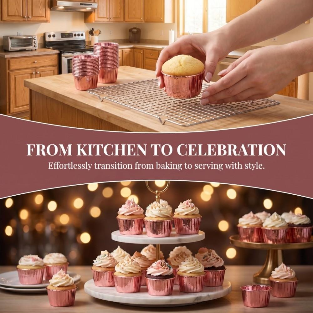 Non-stick Cake Cups Heat Resistant Cupcake Cups Thick Little Baking Cups  Party