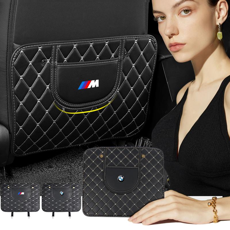 PU Lær Bil Sparkebeskyttere Auto Sete Ryggbeskytter Deksel Styling For BMW E46 E90 E60 F10 F30 F20 E39 E36 X5 E70 F25 F15 E53