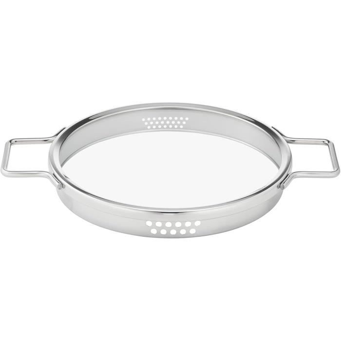 Tefal Nordica Batterie de cuisine 6 pièces Casserole 16 cm,Faitouts 2024 cm en acier inoxydable garanti 10 ans,3 couvercles verr
