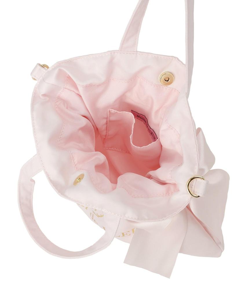 Maison de FLEUR Double Ribbon Tote Size Tote Bag 08001386100 2-Way Bag, Navy, F,