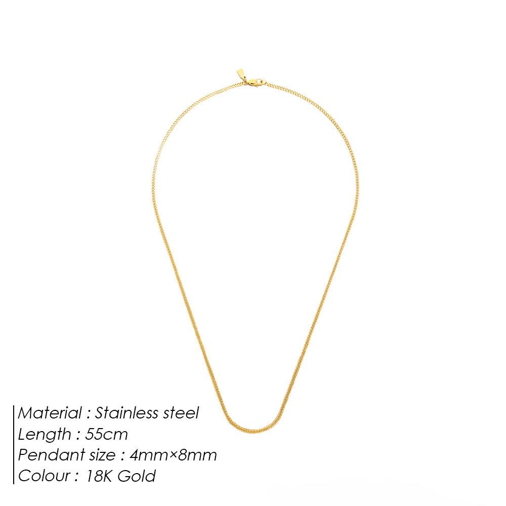 Men's Luxury Hip Hop Cuban Chain Necklace - Stainless Steel, Simple Design