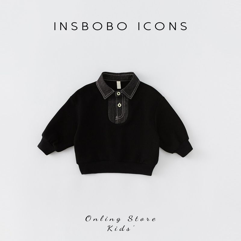 Boys Sweatshirts 2026 Spring New Children s Clothing Girls Sweatshirts Kids Clothes Girls Tops Boys Spring Outfits Black 80
