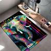 Colorful Elephant Art Carpet suitable as a non-slip mat for the living room or bedroom sofa