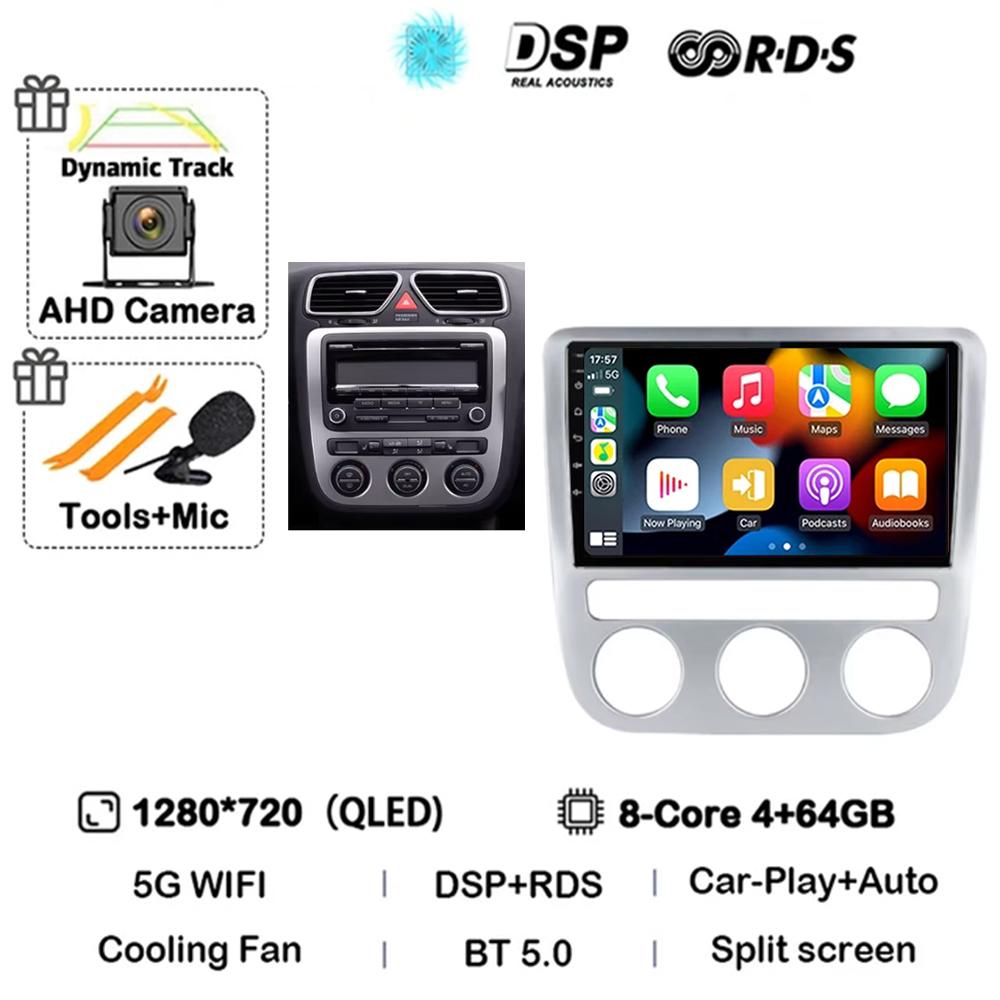 Android 14 for volkswagen vw scirocco eos 2009-2014 car radio carplay Multimedia automatic main unit gps navigation stereo