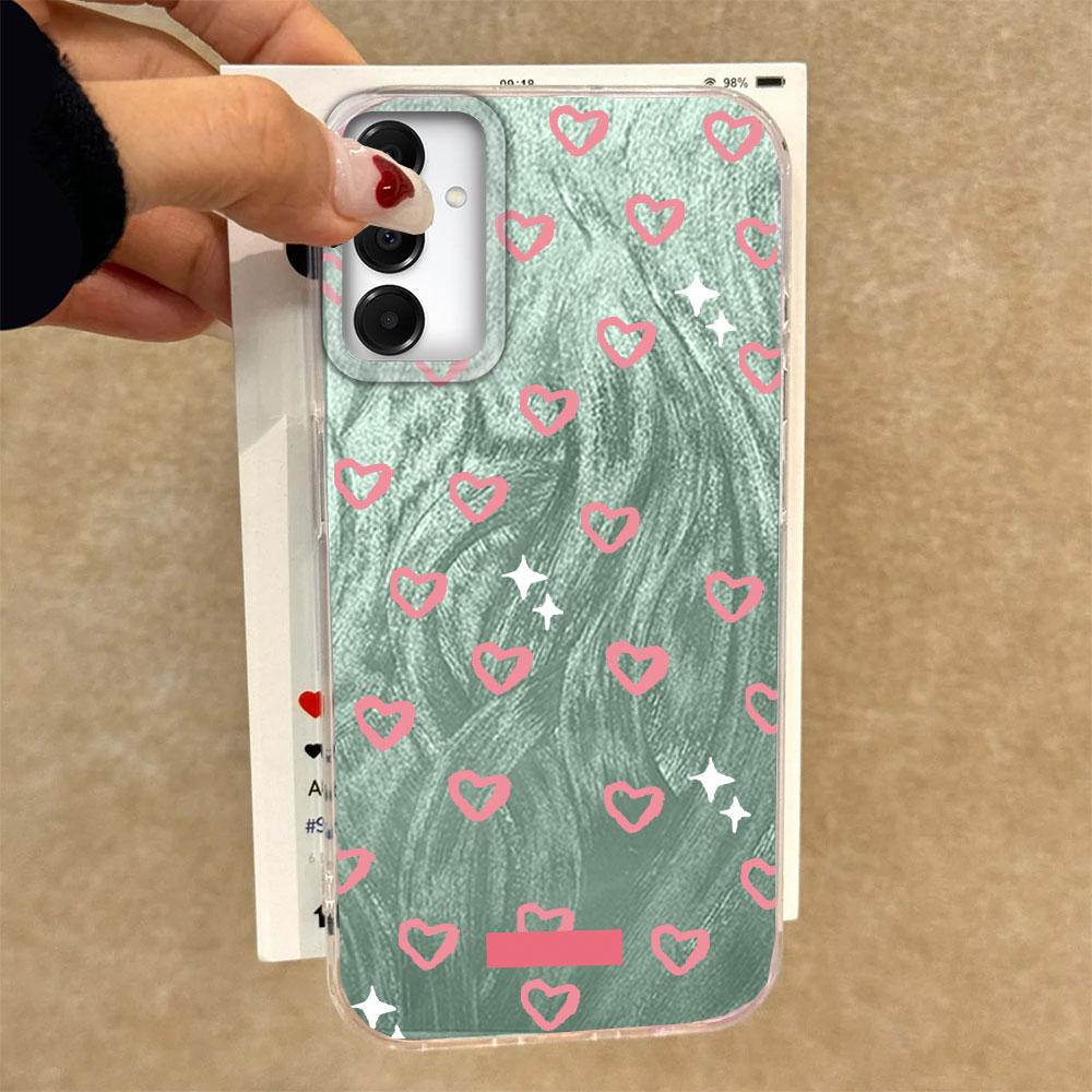 Niedliche rosa Liebesherz Handyhülle für Samsung Galaxy A55 A54 A34 A14 A24 A15 A25 A35 A56 A16 A26 A06 A53 Hülle Silikon Rückseite