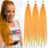 26" Synthetic Crochet Red Dreadlock Extensions100% Handmade Single Ended Dreads Reggae Style for Girls(10 Strands/PC,3PCS)