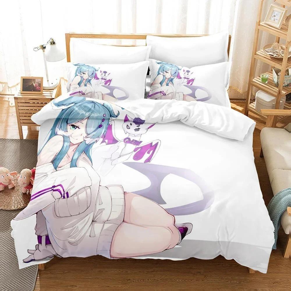 3D Print Anime Kawaii Girl Elira Pendora Bedding Set Single Twin Full Queen King Size Bed Set Adult Kid Bedroom Duvet Cover Sets
