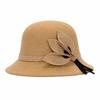 Bowknot Decoration Bowler Hat Autumn Winter Bucket Hat Retro Fisherman Cap  Wedding Ceremony